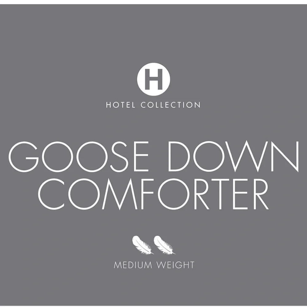 - - Hotel Collection Goose Down Comforter Queen medium weight